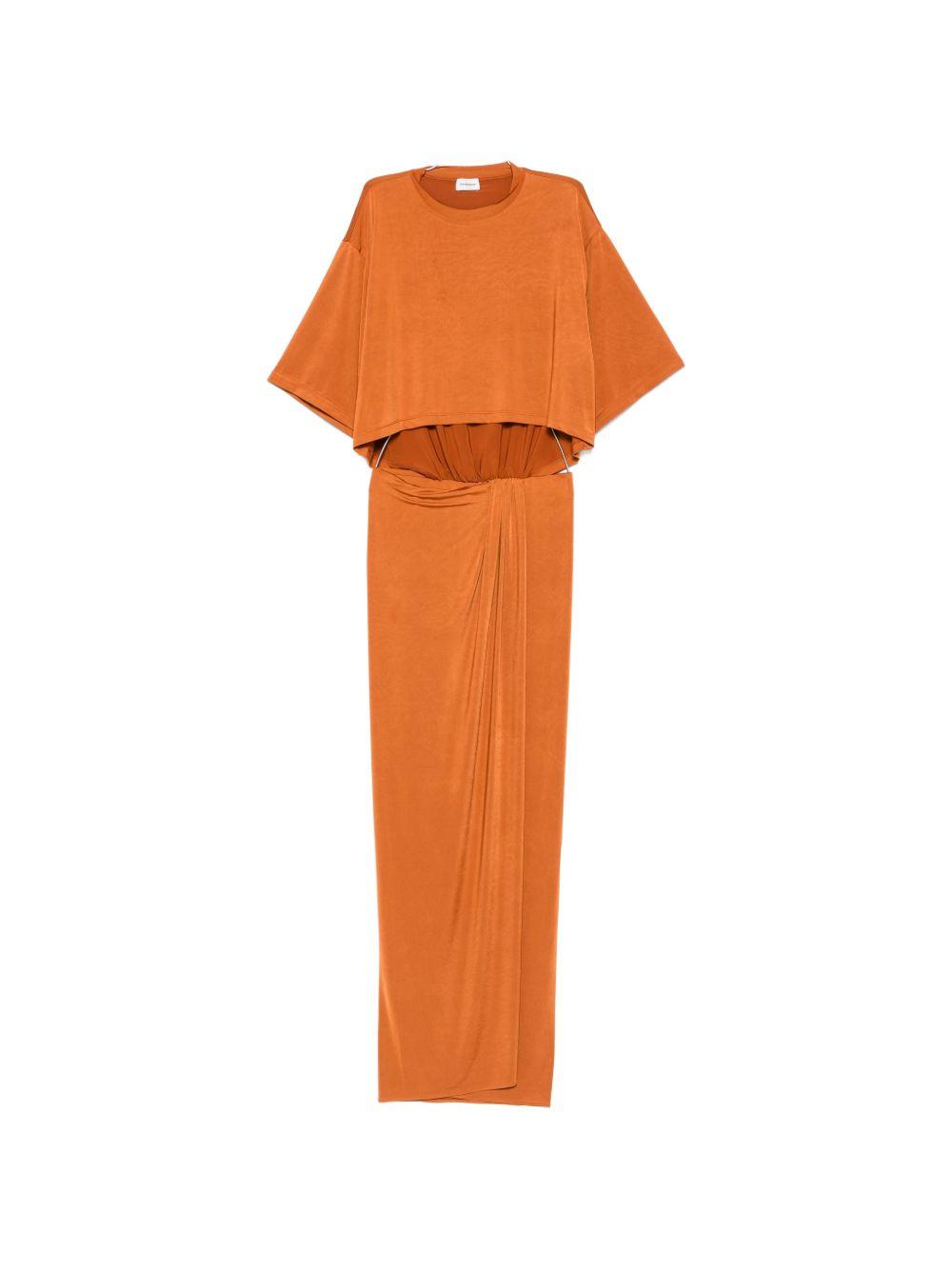 Abito drappeggiato con cut-out di Anja in arancione The andamane - donna 