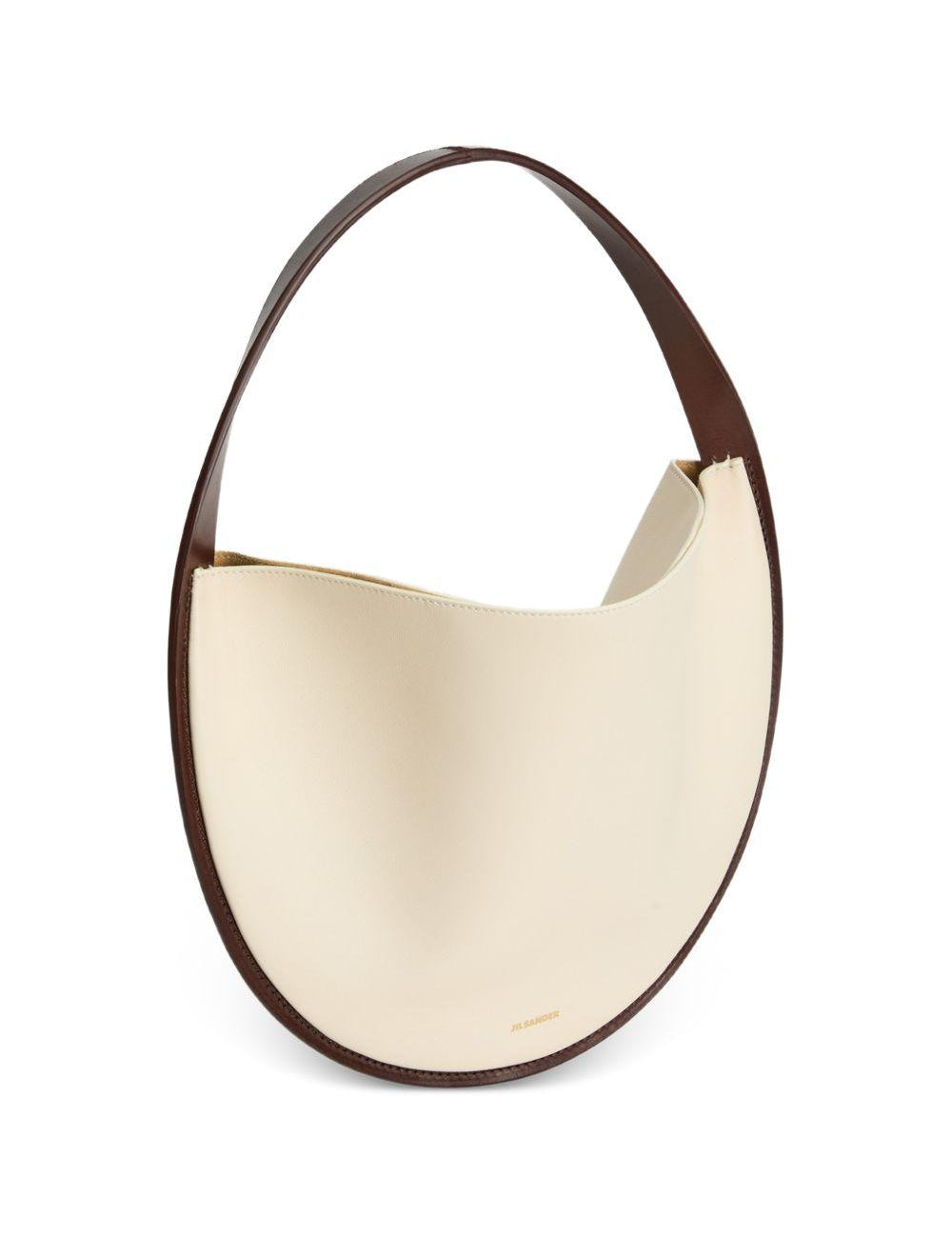 Borsa a spalla Pivot hobo in avorio Jil Sander - donna 