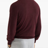 Maglione con collo rotondo in bordeaux 