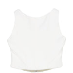 Top con scollo a v in bianco Giuseppe di morabito - donna 