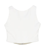 Top con scollo a v in bianco Giuseppe di morabito - donna 