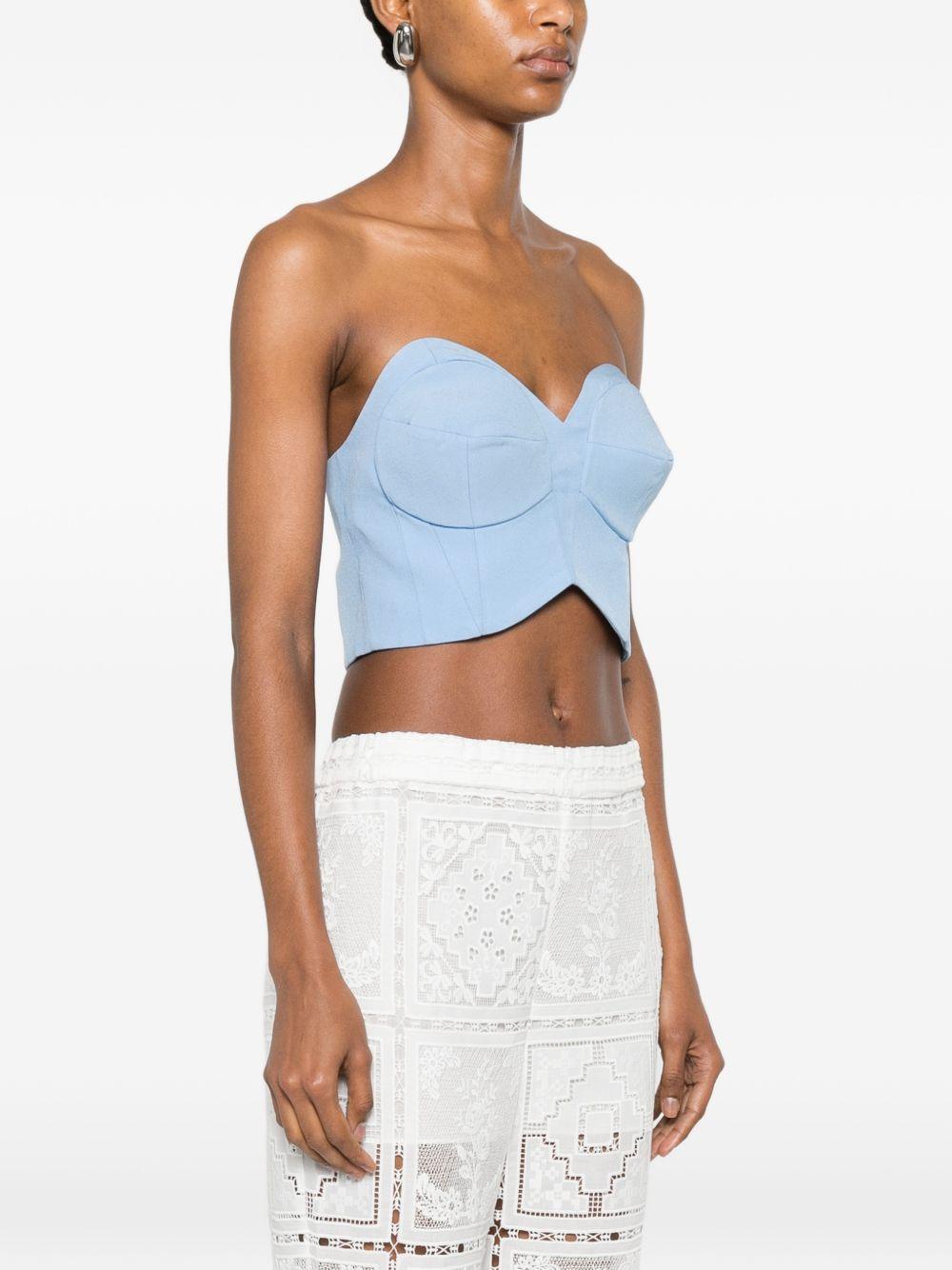 Top bralette in azzurro rabanne - donna 