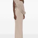 Abito monospalla drappeggiato in beige Christopher esber - donna 