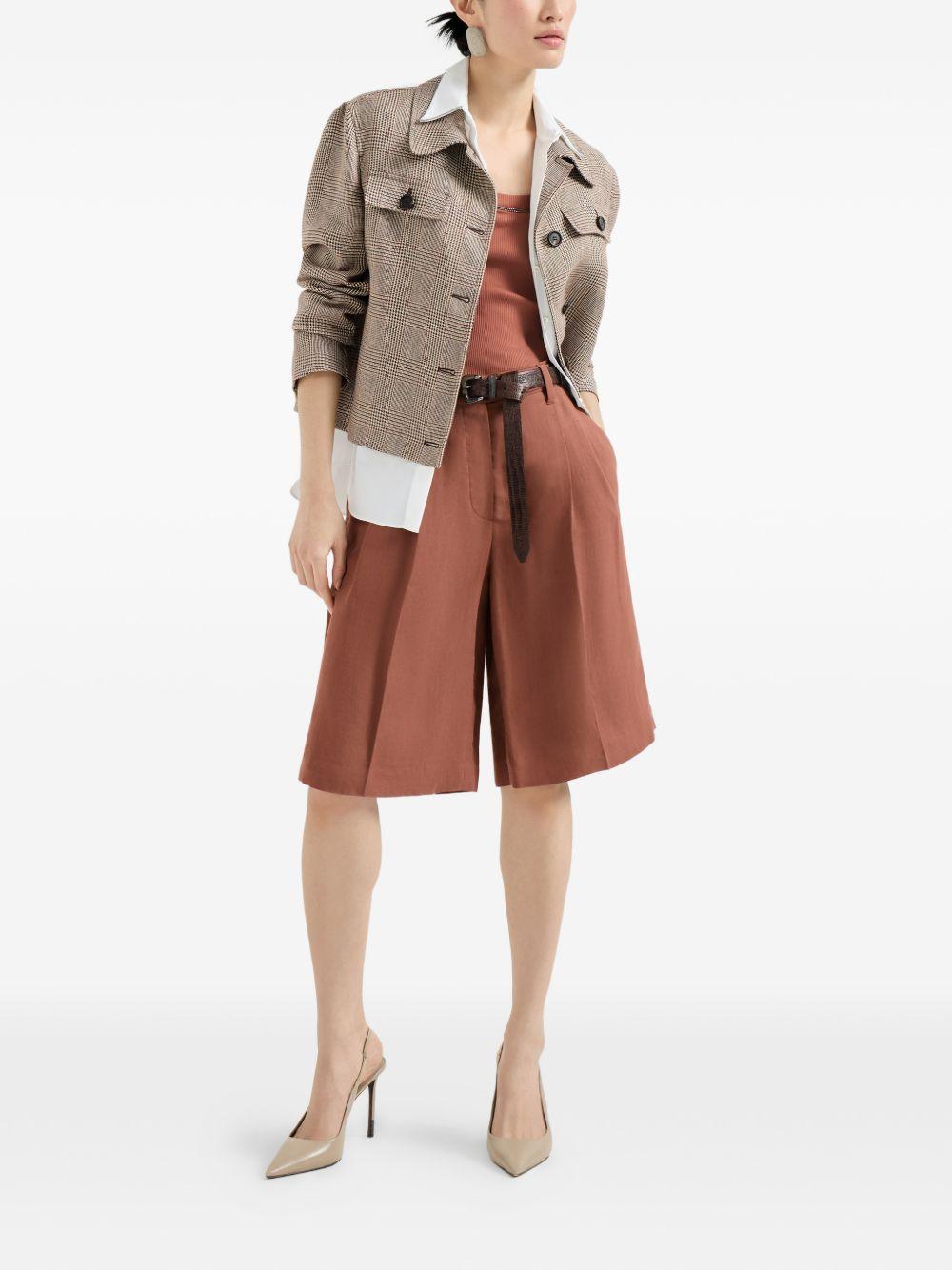 Shorts con chiusura nascosta in arancione Brunello cucinelli - donna 