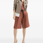 Shorts con chiusura nascosta in arancione Brunello cucinelli - donna 