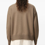 Maglione girocollo in marrone Ami paris - uomo 