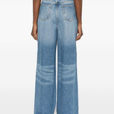 Jeans larghi a gamba larga in blu Ganni - donna 