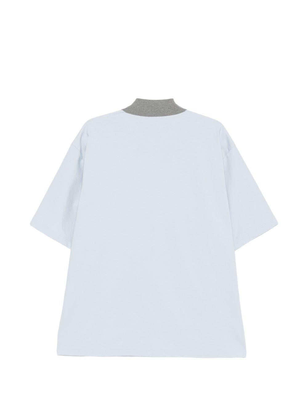 Polo con bottoni in azzurro e grigio Kolor - uomo 