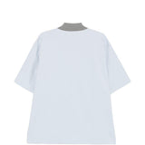 Polo con bottoni in azzurro e grigio Kolor - uomo 