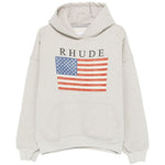 Felpa con stampa bandiera in grigio Rhude - uomo 