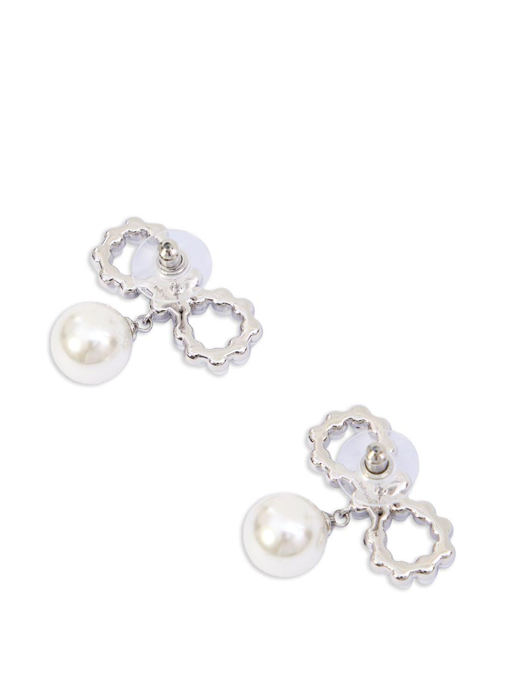 Orecchini con perle in argento Self-portrait - donna 