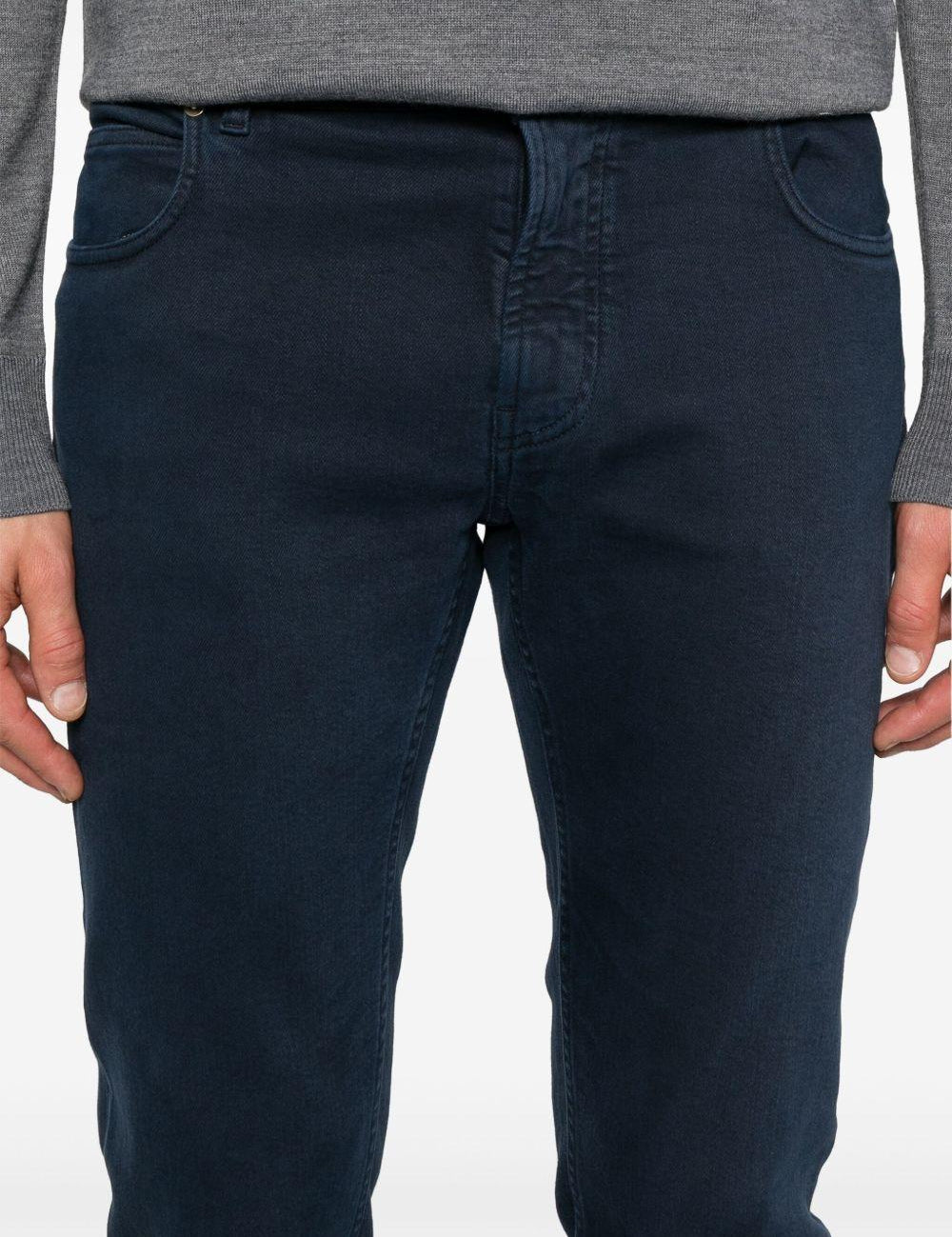 Jeans affusolati a vita bassa in blu Eleventy - uomo 