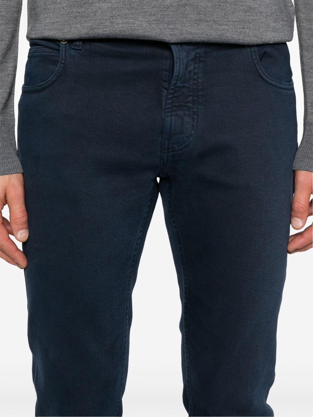 Jeans affusolati a vita bassa in blu Eleventy - uomo 
