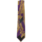 Cravatta con stampa astratta in viola Dries van noten - uomo 