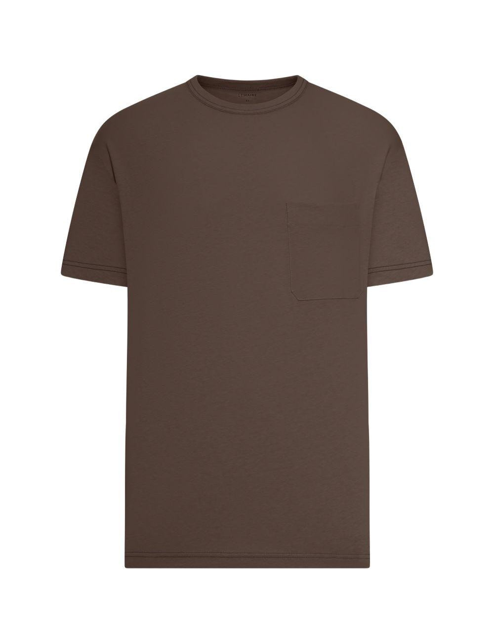 T-shirt a maniche corte in marrone Lemaire - uomo 