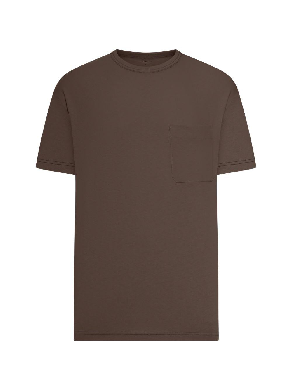 T-shirt a maniche corte in marrone Lemaire - uomo 