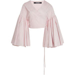 Blusa con maniche voluminose le cache coeur paysanin in rosa Jacquemus - donna 