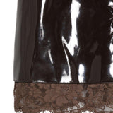 Gonna mini con dettaglio in pizzo in marrone Rowen rose - donna 