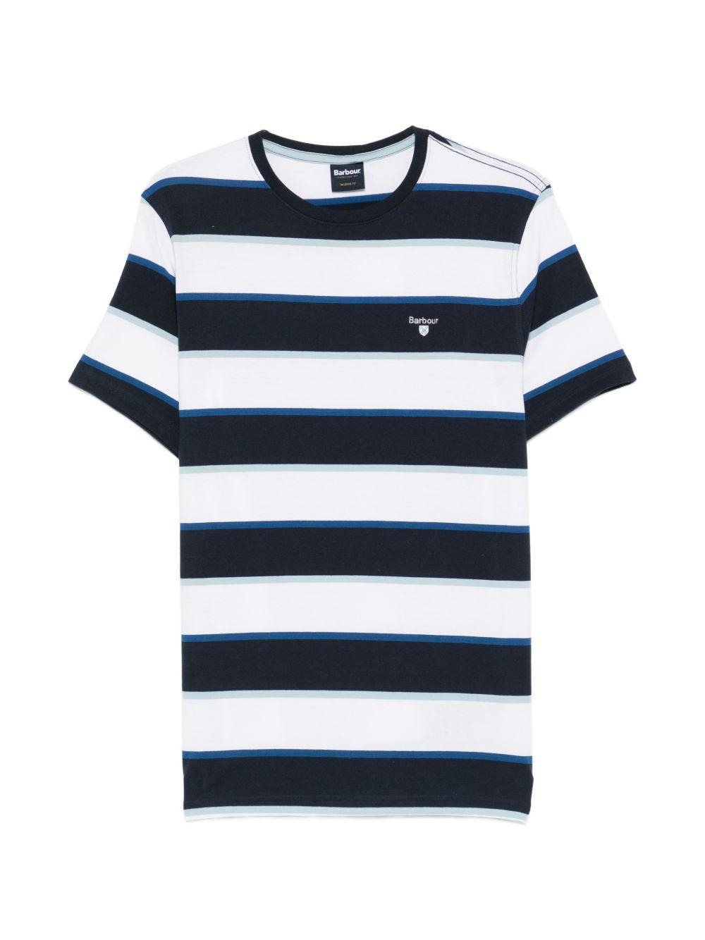 T-shirt a righe multicolore Barbour - uomo 