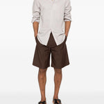 Shorts con coulisse in marrone Grayed - uomo 
