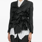 Giacca con ruches in nero Comme Des Garçons - donna 