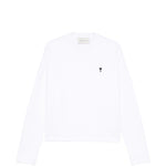 Felpa a maniche lunghe quota in bianco Ami paris - unisex 