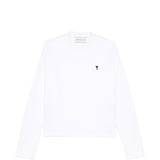Felpa a maniche lunghe quota in bianco Ami paris - unisex 