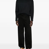 T-shirt a maniche lunghe in nero Lemaire - uomo 