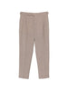 Women's Briglia 1949 Brown Pleated Trousers with Cuffs