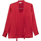 Blusa con collo lavallière in rosso Antonelli - donna 