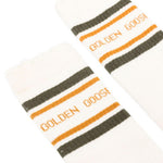 Calzini con dettaglio a righe in bianco Golden goose - unisex 