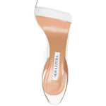 Sandali in pelle con cinturino 90mm so nude in bianco Aquazzura - donna 