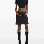 T-shirt con cut-out in nero Courrèges - donna 