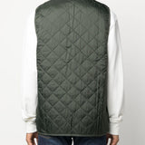 Gilet con zip trapuntato in verde Barbour - uomo 