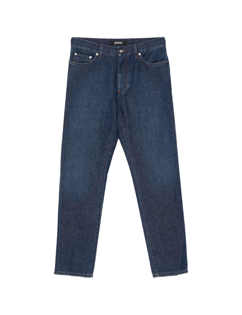 Jeans City  in blu Zegna - uomo 