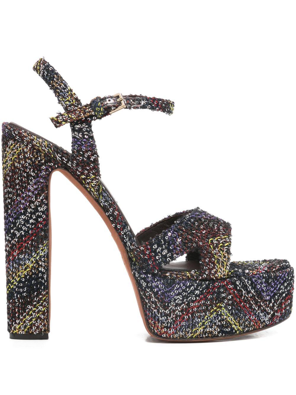 Sandali con tacco alto angela multicolore Missoni - donna 