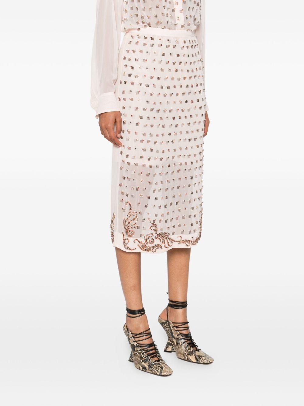 Gonna con cristalli sokna in rosa Dries van noten - donna 