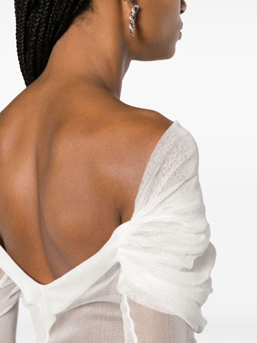 Top veiled in seta in bianco Christopher esber - donna 