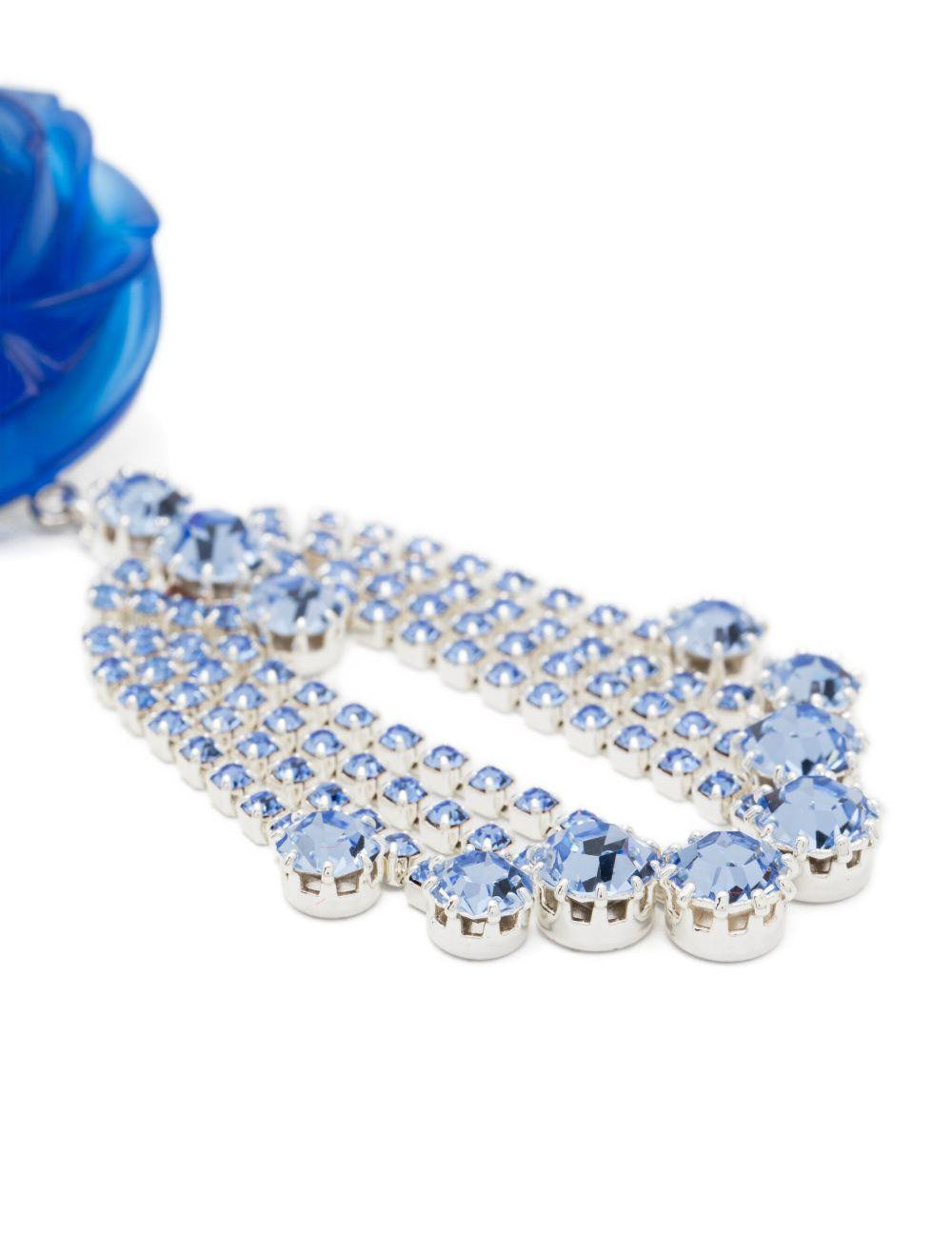 Orecchini decorati con rosa in blu e argento Magda butrym - donna 