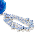 Orecchini decorati con rosa in blu e argento Magda butrym - donna 