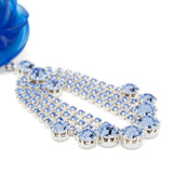 Orecchini decorati con rosa in blu e argento Magda butrym - donna 