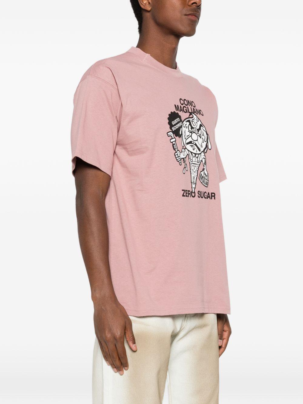 T-shirt con stampa in rosa Magliano  - uomo 