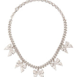 Choker a catena con fiocchi in argento Alessandra rich - donna 
