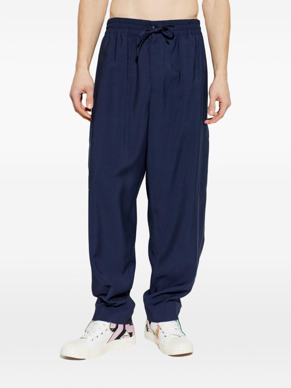 Pantaloni con tasche con coulisse in blu Kenzo - uomo 