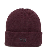 Beanie con logo in bordeaux Y-3 - uomo<BR/> 