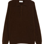 Polo in maglia in marrone Laneus - uomo 