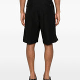 Pantaloncini con pieghe in nero Laneus - uomo 