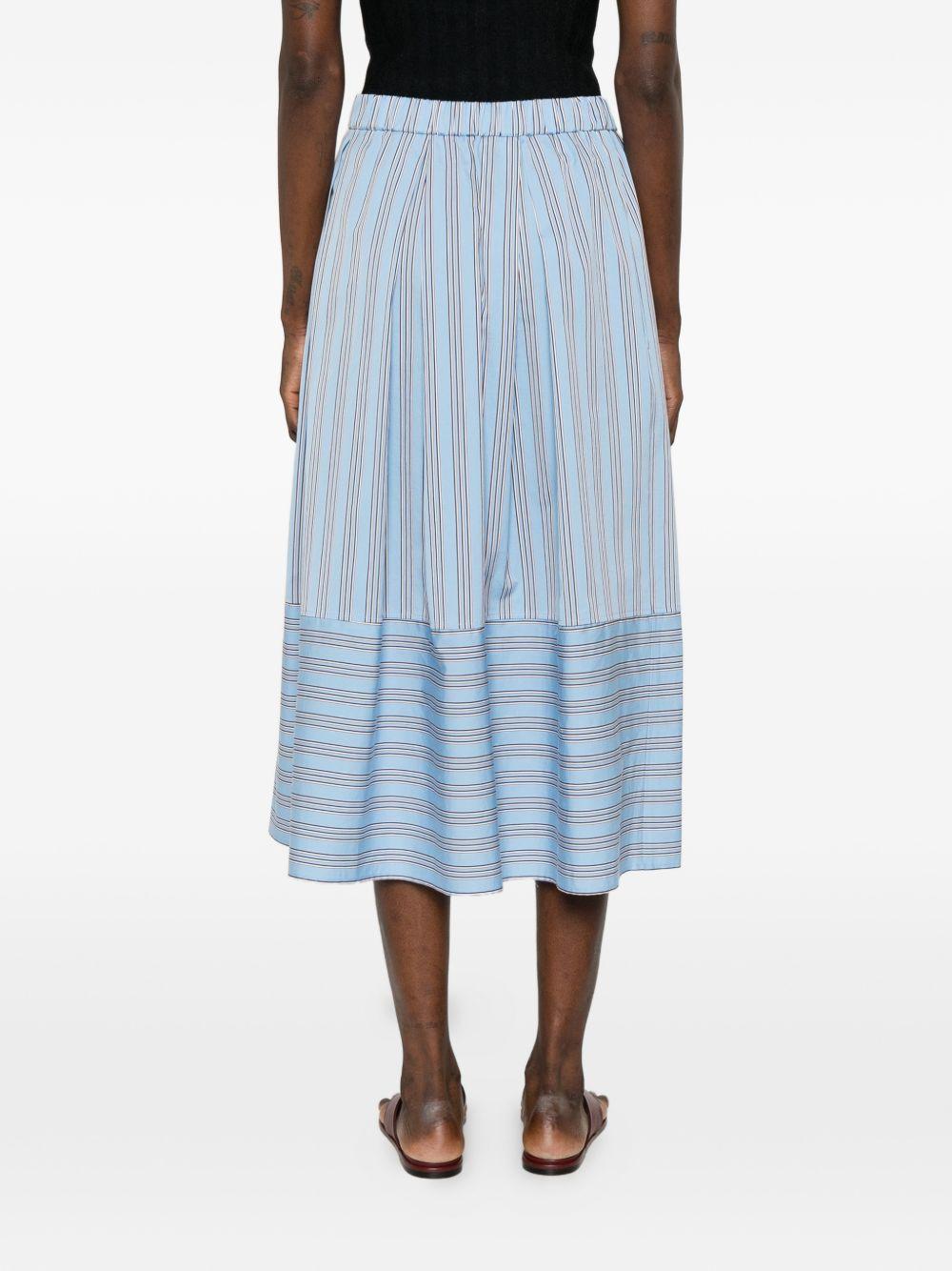Gonna midi a righe Ibiza in azzurro Antonelli - donna 