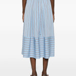 Gonna midi a righe Ibiza in azzurro Antonelli - donna 