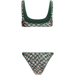 Bikini con paillettes in verde e rosa Oséree - donna 